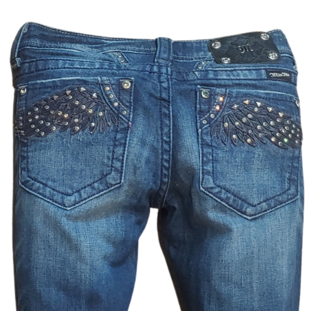 Size 27 Mid Rise Retro Blue Jeans - Picture 4 of 8